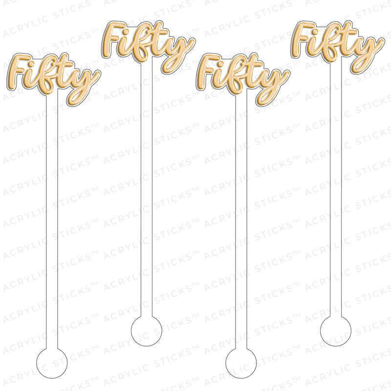 FIFTY ACRYLIC STIR STICKS