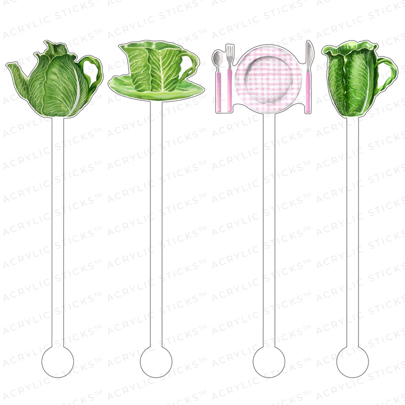 CABBAGE KITCHENWARE ACRYLIC STIR STICKS COMBO
