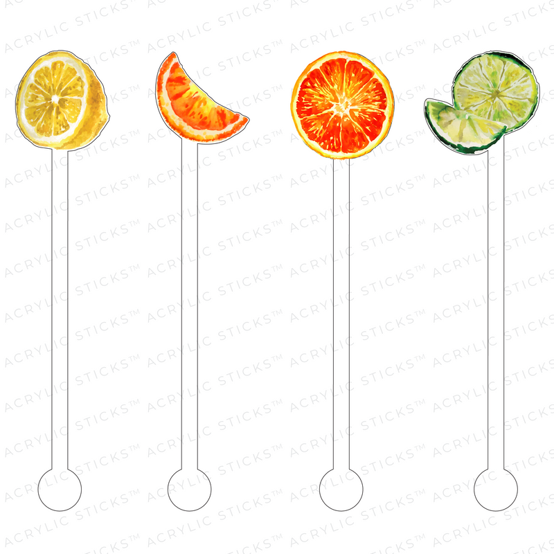 CITRUS ACRYLIC STIR STICKS COMBO