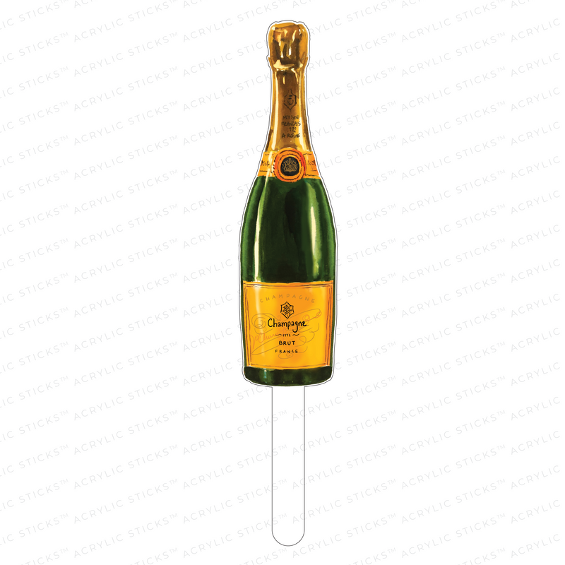 CHAMPAGNE ACRYIC CAKE TOPPER
