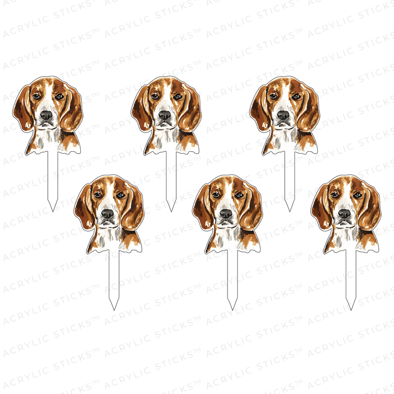 BEAGLE ACRYLIC PARTY PIK STICKS