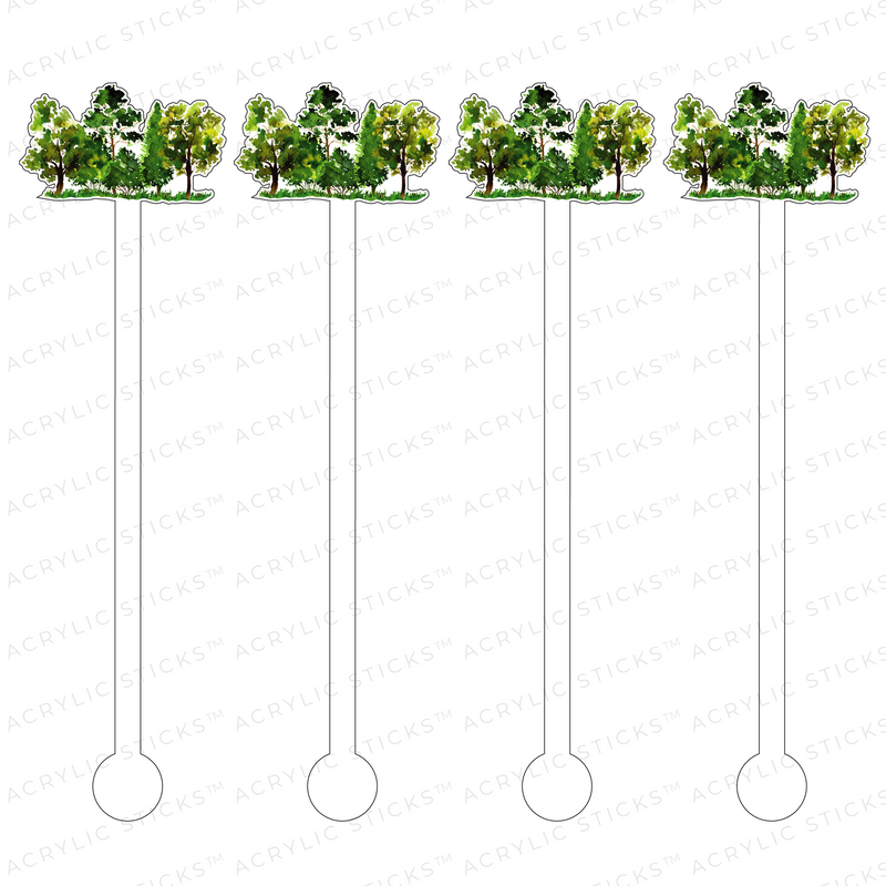 OAK TREES ACRYLIC STIR STICKS
