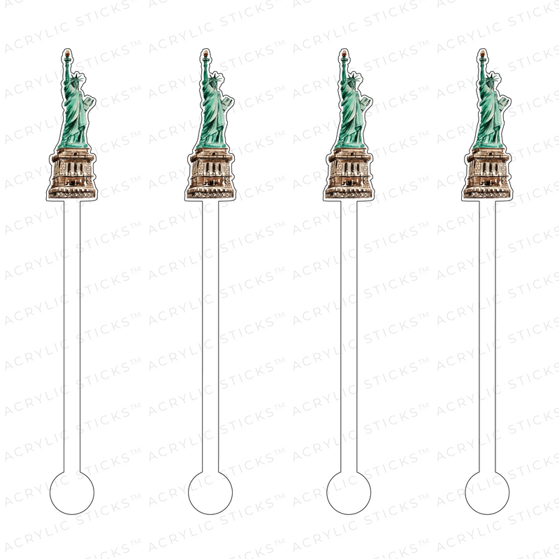 STATUE OF LIBERTY ACRYLIC STIR STICKS
