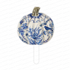 BLUE & WHITE BIRD GOURD ACRYLIC CAKE TOPPER