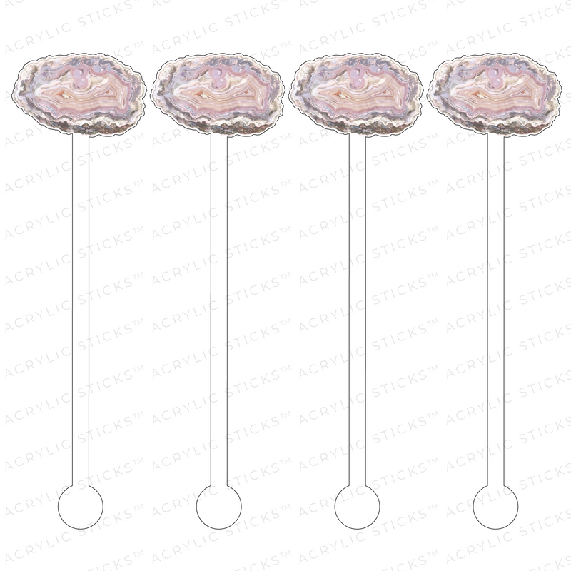 PINK AGATE ACRYLIC STIR STICKS