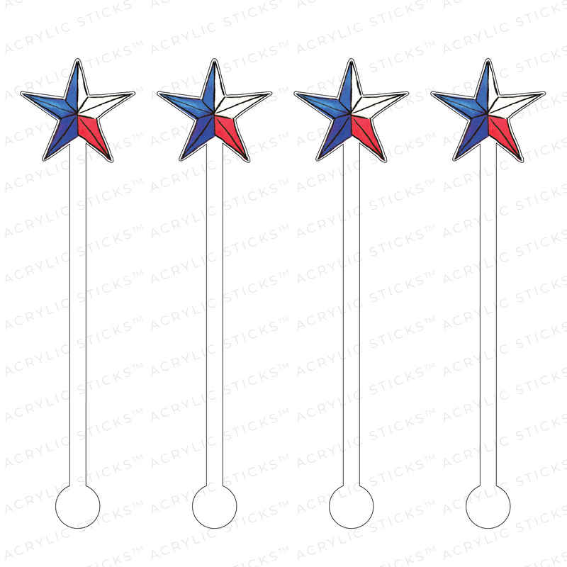TEXAS STAR ACRYLIC STIR STICKS