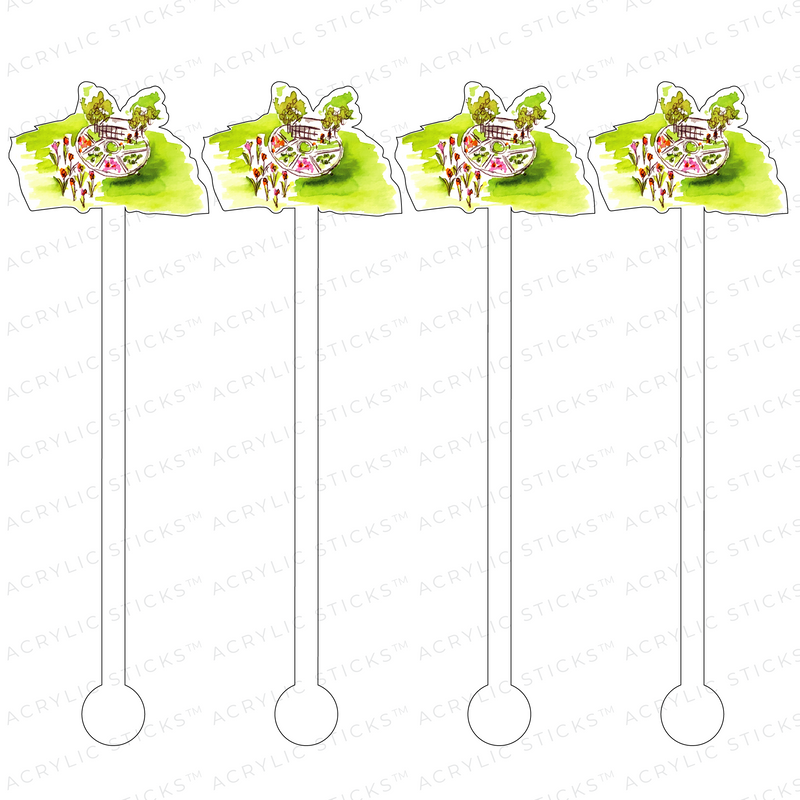 THE DALLAS ARBORETUM ACRYLIC STIR STICKS