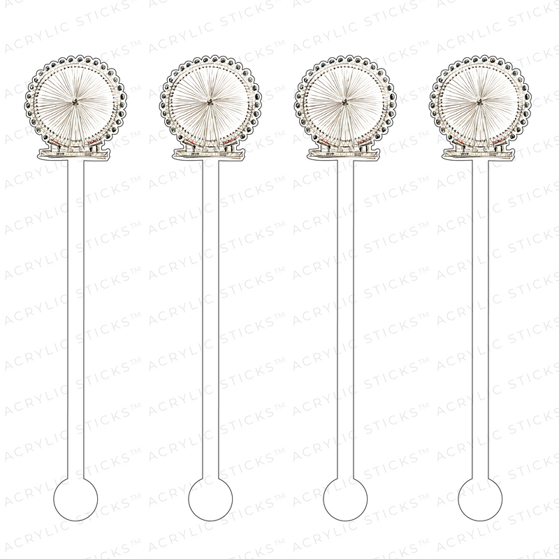 THE EYE OF LONDON ACRYLIC STIR STICKS