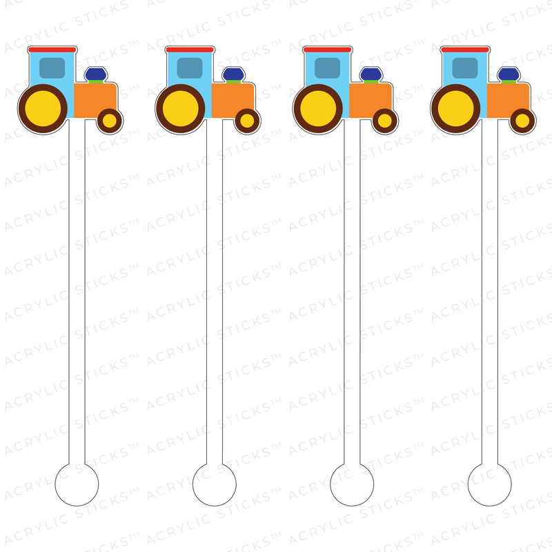 CHOO CHOO ACRYLIC STIR STICKS