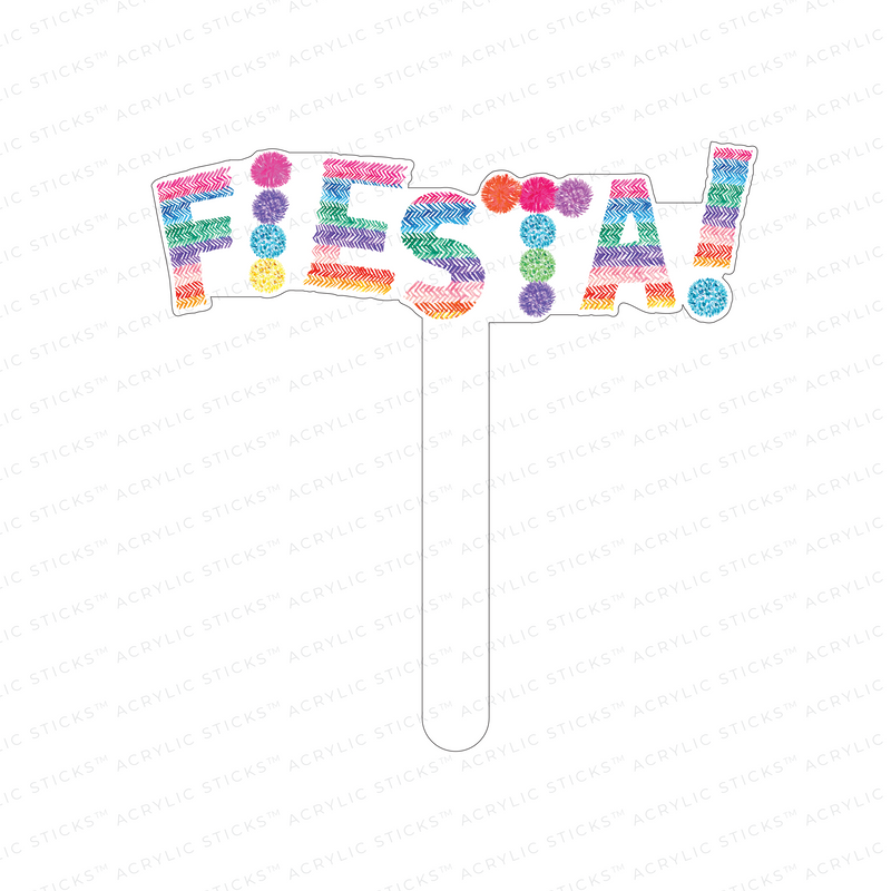 FIESTA! ACRYLIC CAKE TOPPER