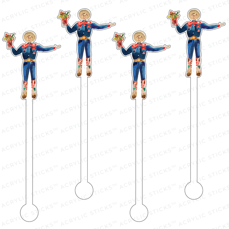 BIG TEX HEARTS BLOODY MARY'S ACRYLIC STIR STICKS