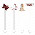 COLLEGE STATION TEXAS ACRYLIC STIR STICKS COMBO