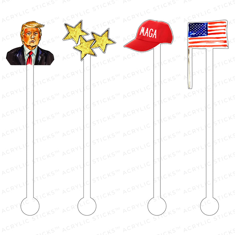 TRUMP WORLD ACRYLIC STIR STICKS COMBO