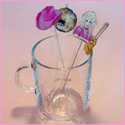 DISCO DOLLY ACRYLIC STIR STICKS COMBO