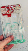 MERRY SANTA MUGS ACRYLIC STIR STICKS COMBO