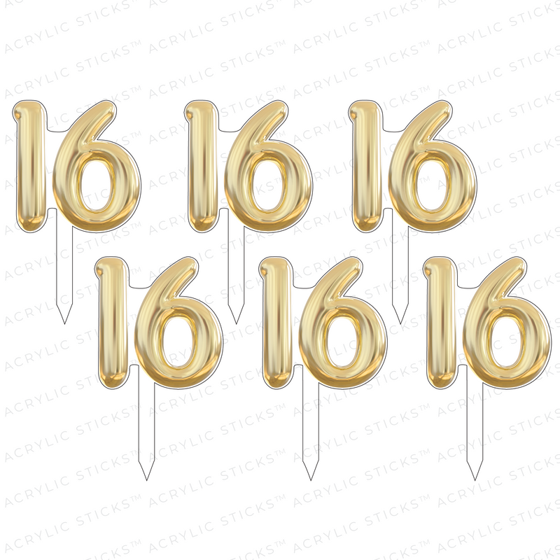 '16 ACRYLIC PARTY PIK STICKS