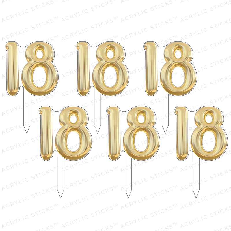 '18 ACRYLIC PARTY PIK STICKS