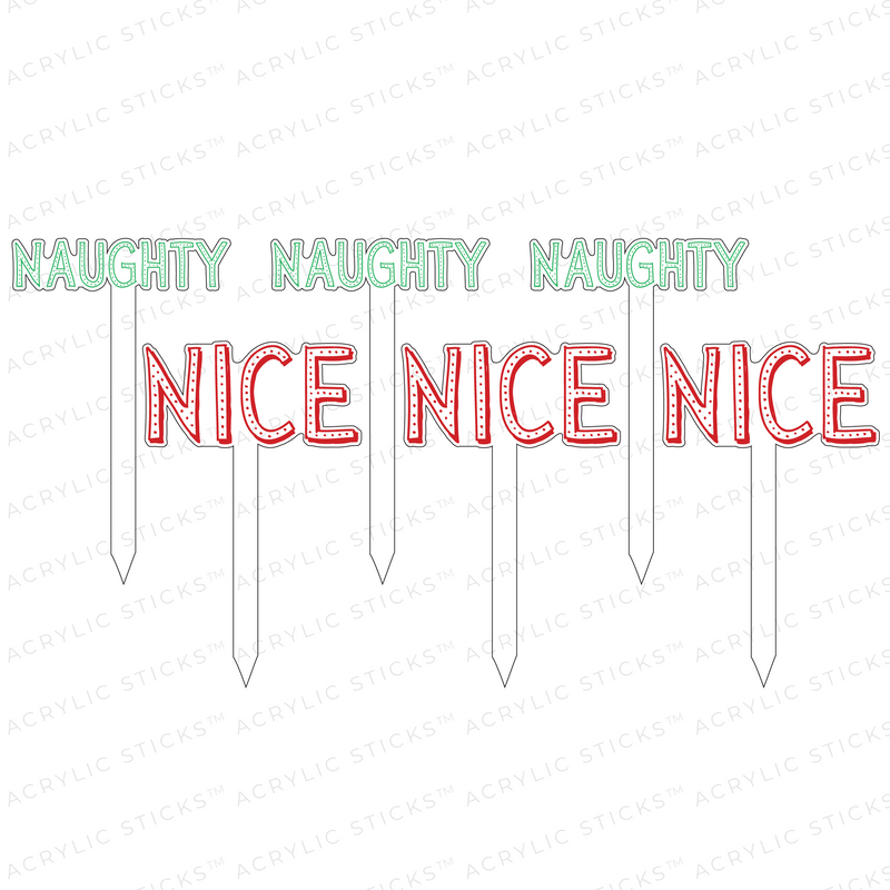 NAUGHTY NICE ACRYLIC PARTY PIK STICKS COMBO