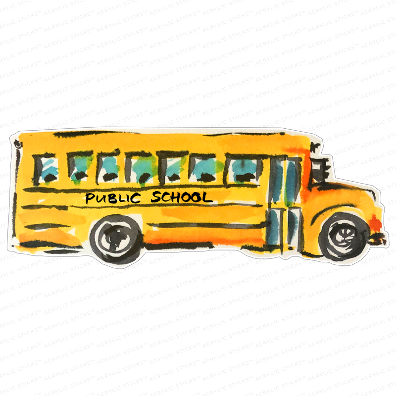 PRE-ORDER ITEM!!  SCHOOL BUS ACRYLIC CHARCUTERIE & SNACK BOARD