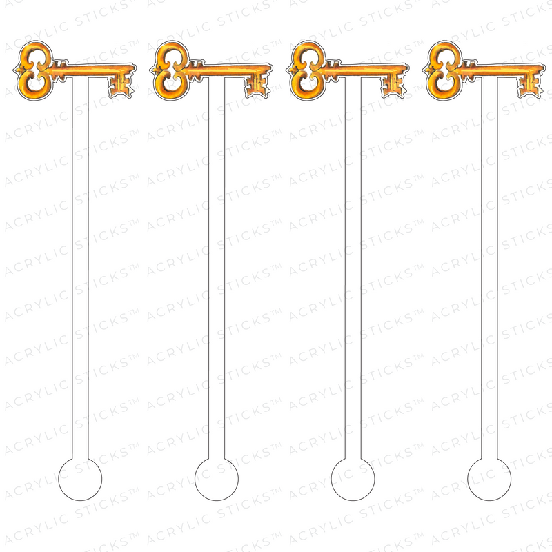 GOLDEN KEY ACRYLIC STIR STICKS