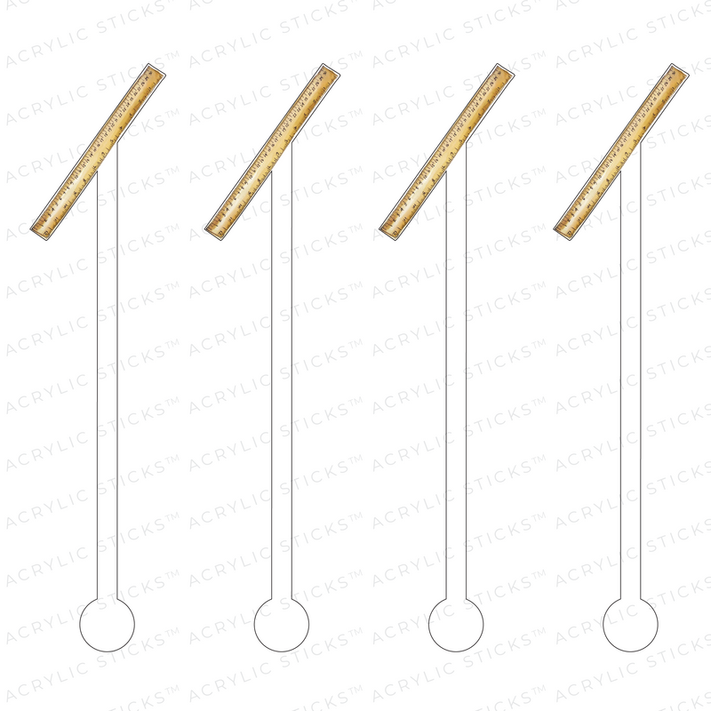 RULER ACRYLIC STIR STICKS