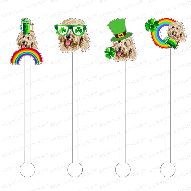 DOODLE ST. PATTY'S DAY ACRYLIC STIR STICKS COMBO