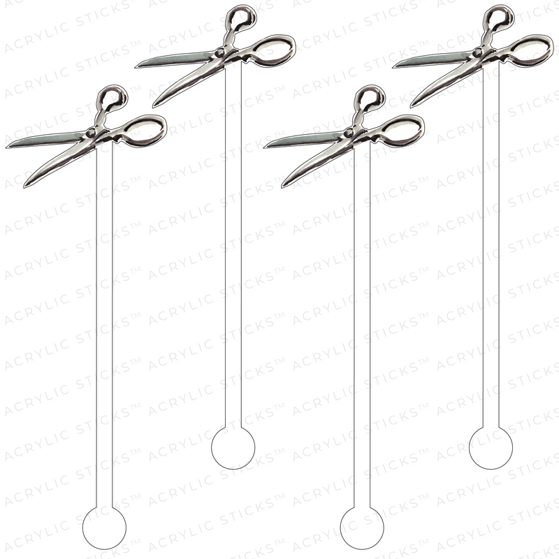 SCISSORS ACRYLIC STIR STICKS