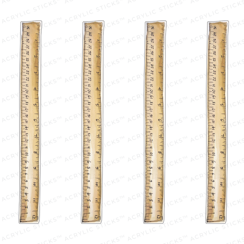 RULER TOP TO BOTTOM ACRYLIC STIR STICKS