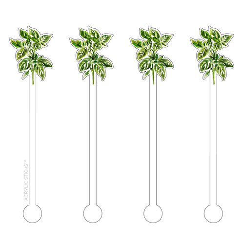 HERBS ACRYLIC STIR STICKS (8 STYLE OPTIONS)