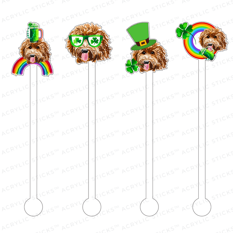 ST. PATTY'S G. DOODLE ACRYLIC STIR STICKS COMBO