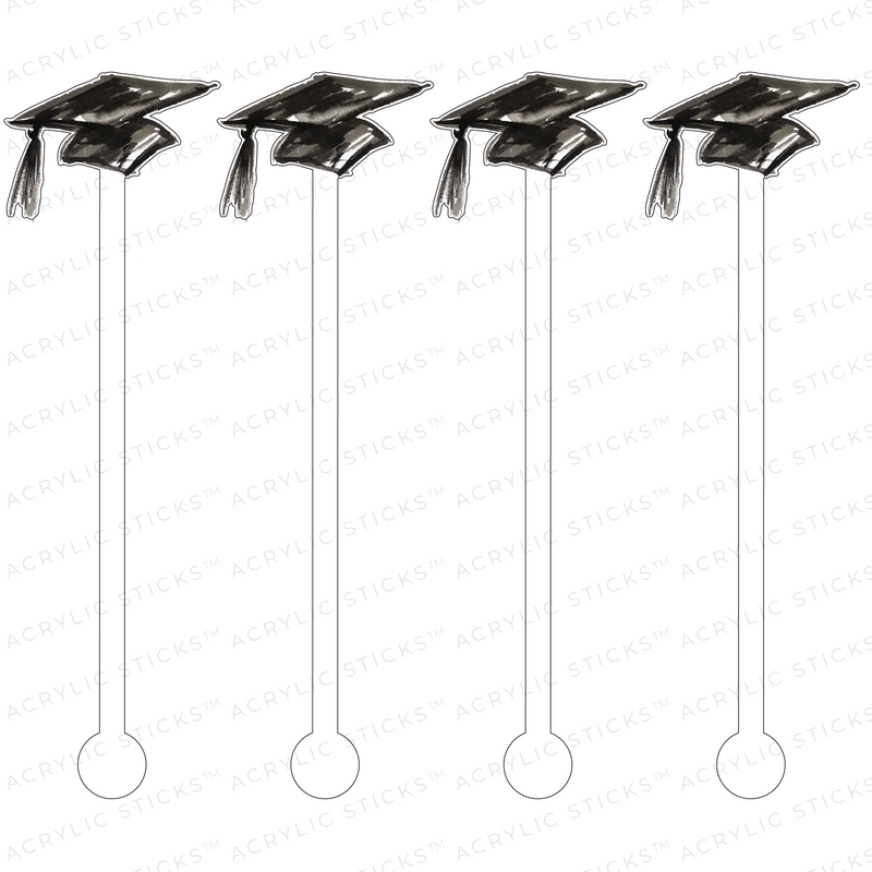 GRADUATION CAP ACRYLIC STIR STICKS