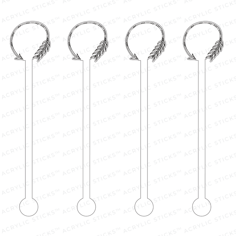 SKETCH ARROW ACRYLIC STIR STICKS
