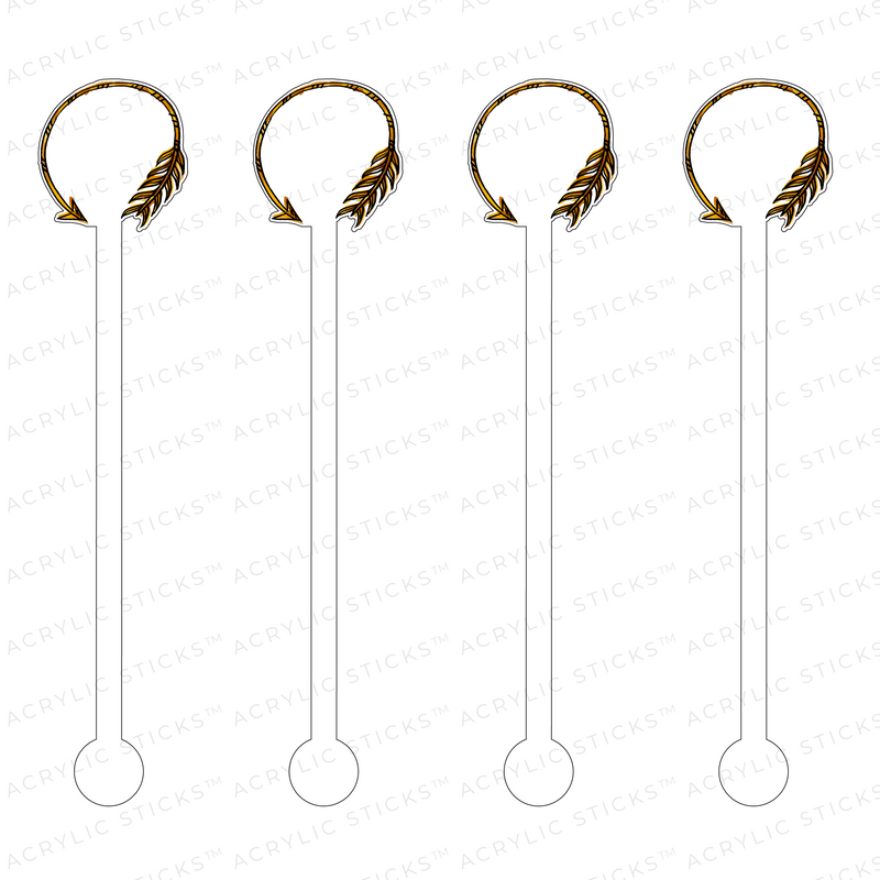 BRONZE ARROW ACRYLIC STIR STICKS
