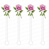PINK ROSE ACRYLIC STIR STICKS