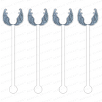 POWDER BLUE ANGEL WINGS ACRYLIC STIR STICKS