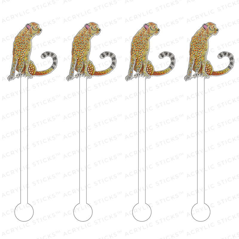 CHEETAH SIGNATURE SERIES ACRYLIC STIR STICKS