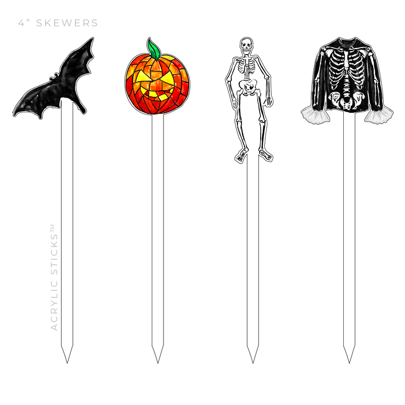 SKELETON & FRIENDS ACRYLIC SKEWER COMBO