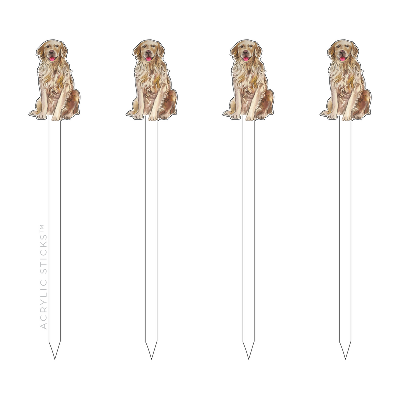GOLDEN RETRIEVER ACRYLIC SKEWERS