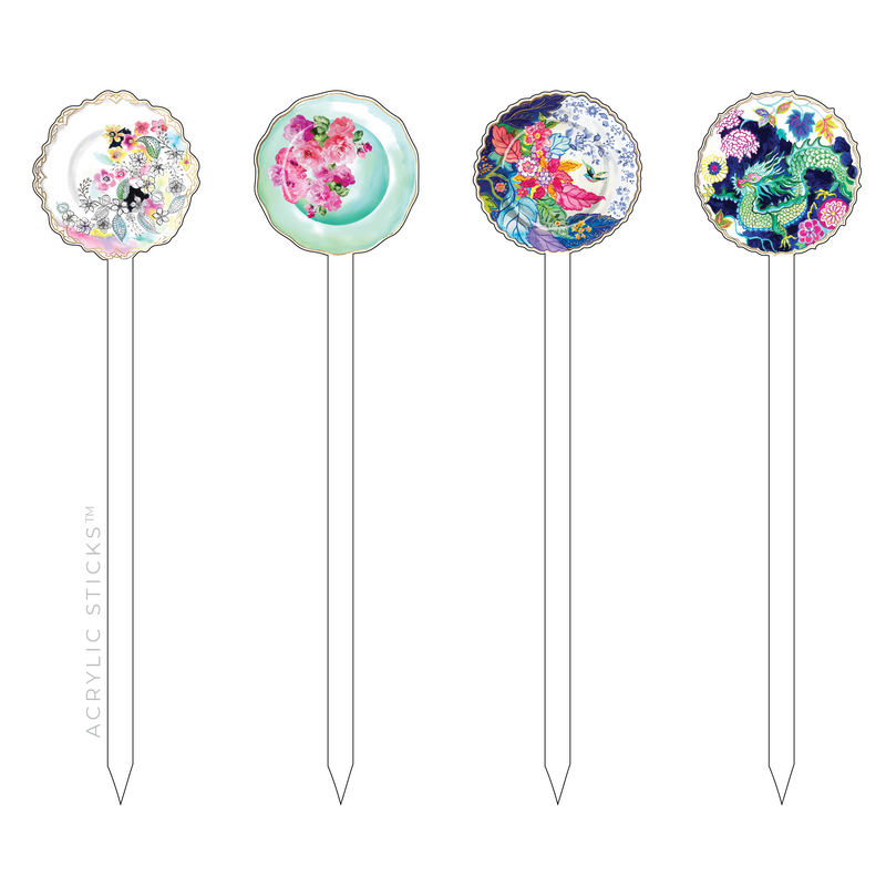 DECORATIVE PLATES ACRYLIC SKEWER COMBO