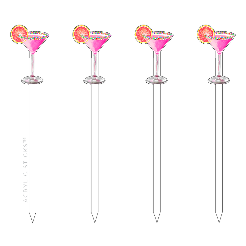 BIRTHDAY MARTINI ACRYLIC SKEWERS