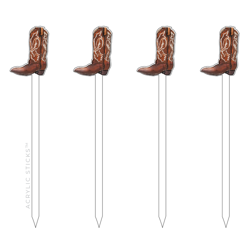 COWBOY BOOT ACRYLIC SKEWERS