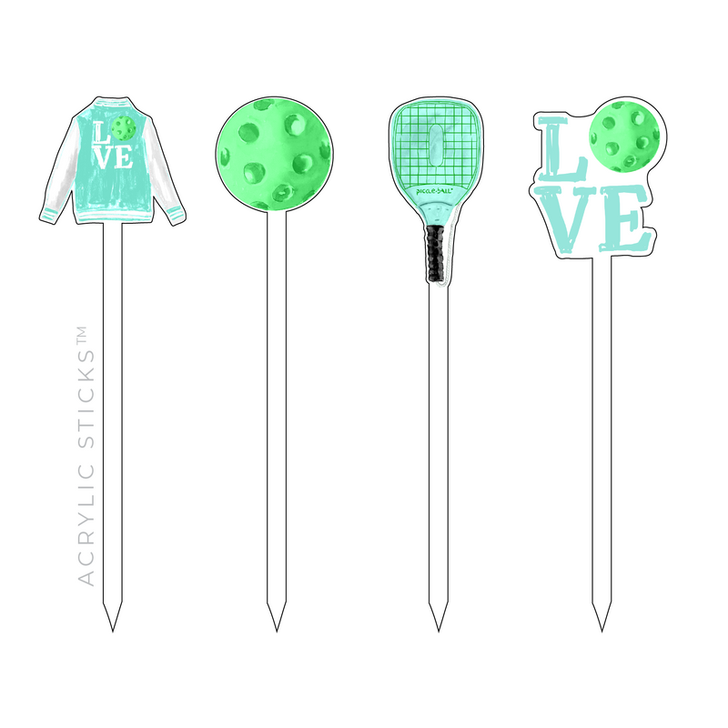 PICKLEBALL ACRYLIC SKEWER COMBO (5 COLORWAY OPTIONS)