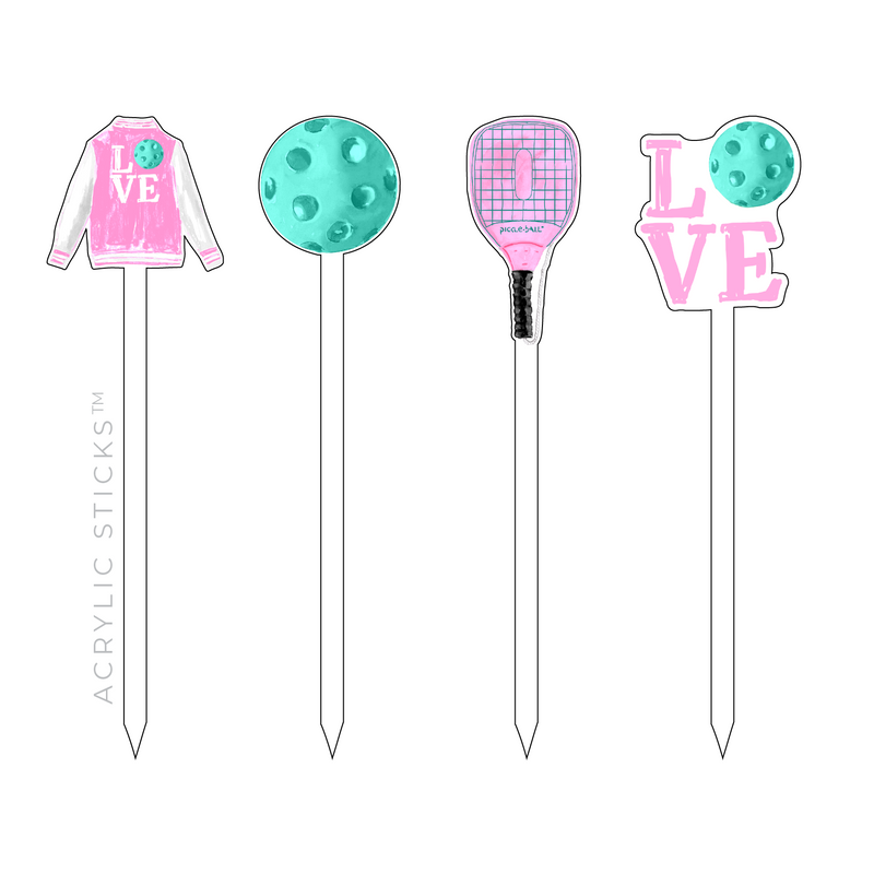 PICKLEBALL ACRYLIC SKEWER COMBO (5 COLORWAY OPTIONS)
