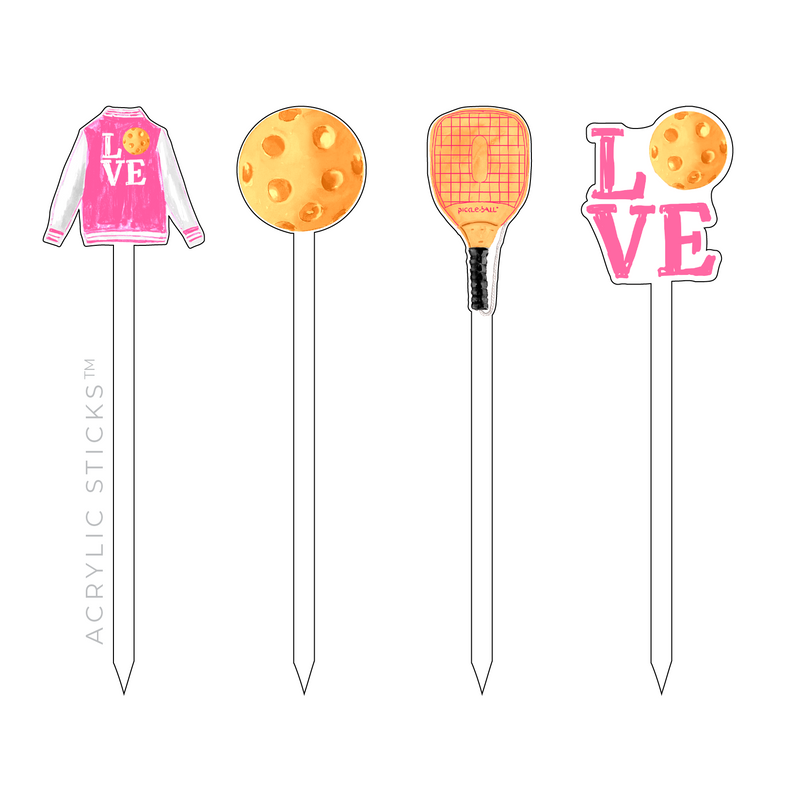 PICKLEBALL ACRYLIC SKEWER COMBO (5 COLORWAY OPTIONS)