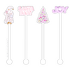 PASTEL CHRISTMAS ACRYLIC STIR STICKS COMBO (2 STYLES)