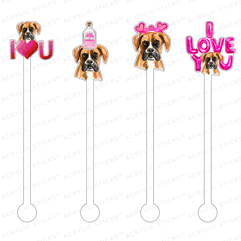 BOXER VALENTINE ACRYLIC STICKS COMBO