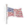 AMERICAN FLAG SIGNATURE SERIES ACRYLIC DRINK CLIPS