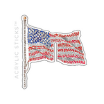 AMERICAN FLAG SIGNATURE SERIES ACRYLIC DRINK CLIPS