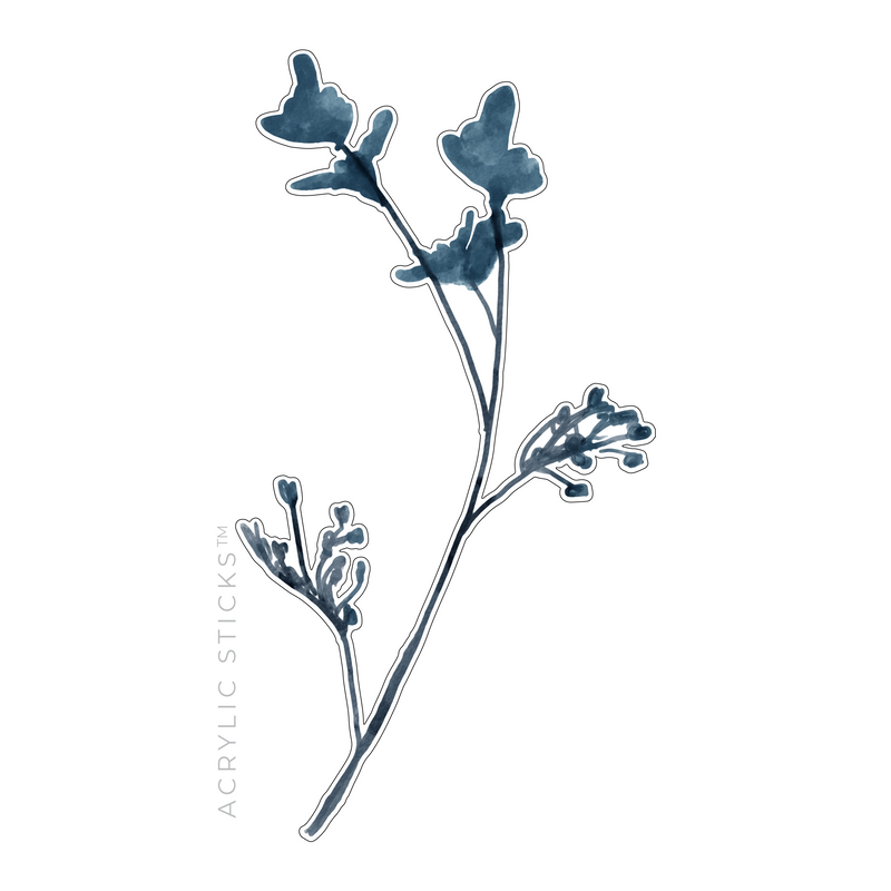 BLUE FLOWERS ACRYLIC FLAT LAY ACCESSORY
