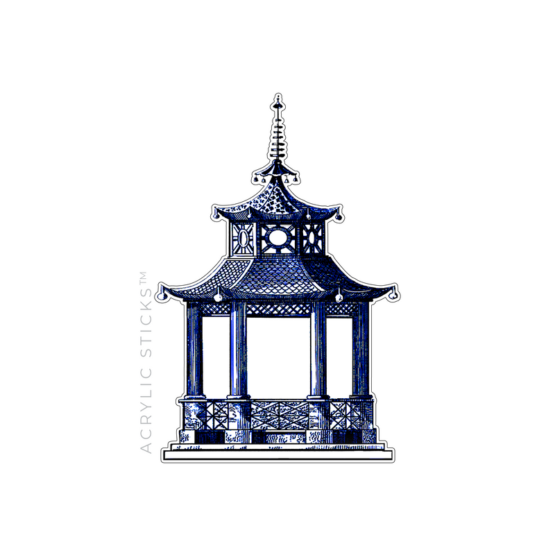 BLUE PAGODA ACRYLIC FLAT LAY ACCESSORY